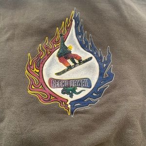 Gecko Hawaii hoodie vintage